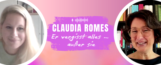 Claudia Romes links, Jennifer Rolle rechts, mittig Titel ‚Er vergisst alles … außer sie‘.